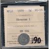 Image 1 : Nfld 1870 10¢ Obv 1 ICCS VG10.