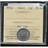 Image 1 : Nfld 1941c 10¢ ICCS MS64. Strong frost and reddish-blue toning.