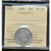 Image 1 : Nfld 1880 20¢ ICCS VF20. Key Date. Slightly toned.