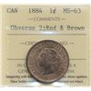 Image 1 : 1884 1¢ Obv 2 ICCS MS63RB.