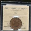 Image 1 : 1898H 1¢ Low ‘H’ ICCS MS63 RED. 70% Red. Surfaces - close to 64.