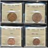 Image 1 : 1906 1¢, 1915, 1953 NSF & 1966 all ICCS MS64RD.  Lot of 4 coins.