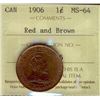Image 1 : 1906 1¢ ICCS MS64RB.