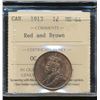 Image 1 : 1913 1¢ ICCS MS64RB. 60% Red.
