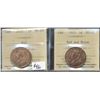 Image 1 : 1915 1¢ ICCS MS63RB.1918 1¢ ICCS MS65RD.  Lustrous 80% red.