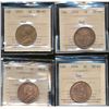 Image 1 : 1916 1¢, 1917, 1918 & 1919 all ICCS MS63RD.  Lot of 4 coins.