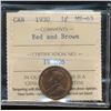 Image 1 : 1930 1¢ ICCS MS63 RB. 40% Red. Semi-key date.