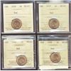 Image 1 : 1937 1¢, 1938, 1939 & 1940 ICCS MS65RD.  Lot of 4 coins.