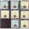 Image 1 : 1948 1¢ A Off, 1949, A Off, 1950(5) & 1951 all MS64RD.  Lot of 8 coins ICCS and CCCS graded.  1951 d