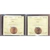 Image 1 : 1990 1¢ & 1992 ICCS MS66RD.  Lot of 2 coins.