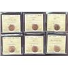 Image 1 : 2002P 1¢, 2003, 2003NE, 2003P NE, 2004 & 2004P all ICCS MS66RD.  Lot of 6 coins.