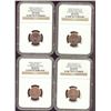 Image 1 : 2003P 1¢ OE, 2003P NE, 2003 OE & 2002 OE all NGC MS66RD.