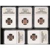 Image 1 : 2006 1¢ Non magn, 2006 Logo Non magn, 2011 & 2012(2) all NGC MS66.  Lot of 5 coins.