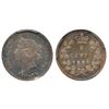 Image 1 : 1884 5¢ PCGS AU58.  Deep red and blue tones.  Scarce in near mintstate condition.