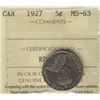 Image 1 : 1927 5¢ ICCS MS63.