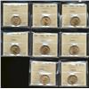 Image 1 : 1942 5¢ Tombac ICCS MS64.  Lot of 8 coins all MS64 with exception of 1 MS63.