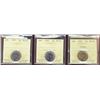 Image 1 : 1942 5¢ Tombac, 1944 & 1945 ICCS MS65  Lot of 3 coins.