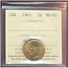 Image 1 : 1943 5¢ ICCS MS65.