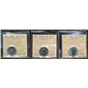 Image 1 : 1944 5¢, 1994 MS65 & 2008 MS66.  Lot of 3 ICCS graded coins.