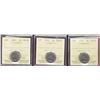 Image 1 : 1956 5¢, 1958 & 1960 ICCS MS65.  Lot of 3 coins.