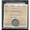 Image 1 : 1886 10¢ Large Knobbed 6 Obv. 4  ICCS Fine 15. Light tone.