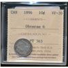 1896 10¢ Obv 6 ICCS VF30.