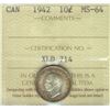 1942 10¢ ICCS MS64.