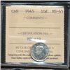 1945 10¢ ICCS MS65.  Lustrous white.