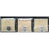 Image 1 : 1962 10¢, 1964 and 1969. All ICCS MS66 and pretty.  Lot of 3 coins.