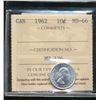 Image 1 : 1962 10¢ ICCS MS66.  Superb gem white.
