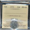 Image 1 : 1970 10¢ ICCS MS66.