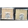 Image 1 : 1937 25¢ & 1941. Both ICCS MS64 with strong white frost.  Lot of 2 coins.