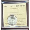Image 1 : 1941 25¢ ICCS MS65.  Gem full white and lustrous issue.  DV281