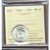 1941 25¢ ICCS MS65.  Gem full white and lustrous issue.  DV281