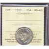Image 1 : 1945 25¢ ICCS MS65.  Strong lustre under golden red tints.