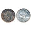 Image 1 : 1946 25¢ ICCS/PCGS MS65.  Superb lustre under reddish to blue tones.