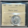 Image 1 : 1947 25¢ ML ICCS MS65.