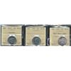 Image 1 : 1953 25¢ SD 1987 & 2005P Veterans  ICCS MS65.  Lot of 3 coins.