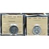 Image 1 : 1956 25¢ & 2005P ICCS MS65.  Lot of 2 coins.