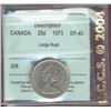 Image 1 : 1973 25¢ Large Bust CCCS EF40.