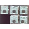 Image 1 : 1975 25¢, 1976, 1977 & 1978 Sml(2) CCCS MS65.  Lot of 5 coins.