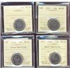 Image 1 : 1975 25¢, 1977, 1978 Sml & 1978 Lg ICCS MS65 to MS66.  lot of 4 coins.