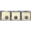 Image 1 : 1989 25¢, 1990 & 1991 ICCS MS65.  Lot of 3 coins.