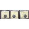 Image 1 : 1990 25¢, 1991 & 1996 ICCS MS65.  Lot of 3 coins.