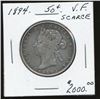 Image 1 : 1894 50¢ VF-20.  Scarce date.  Problem free example.