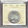 Image 1 : 1952 50¢ ICCS MS65.  Full lustre and mirror like fields.