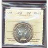 Image 1 : 1954 50¢ ICCS MS65.  Stong lustre and attractive gold border tones.