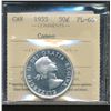 Image 1 : 1955 50¢ ICCS PL66 Cameo.