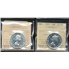 Image 1 : 1955 50¢ & 1957 both ICCS PL66 white.  Lot of 2 coins both show some Cameo to Heavy Cameo.