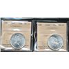Image 1 : 1966 50¢ & 1967. Both ICCS MS65 with ultra heavy white frost.